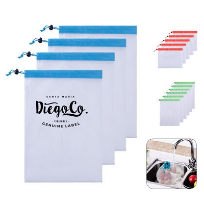 Reusable Polyester Vegetable Fruit Mesh Bag