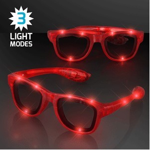 Cool Shades Red LED Sunglasses - BLANK