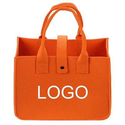 Large Opening Felt Tote Shopping Bag