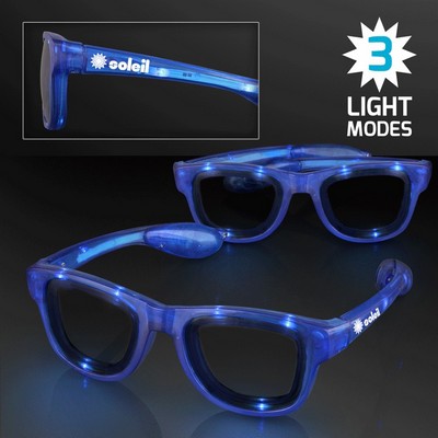 Cool Shades Blue LED Sunglasses - PRINTED