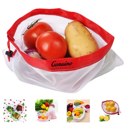 Size S Reusable Polyester Vegetable Fruit Mesh Produce Bag