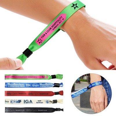 5/8" Wide Woven Event Use Custom Wristband