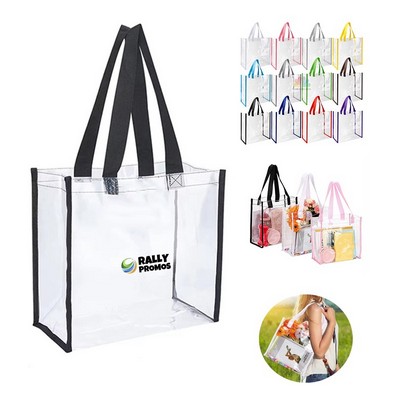 Clear PVC Handled Tote Bag