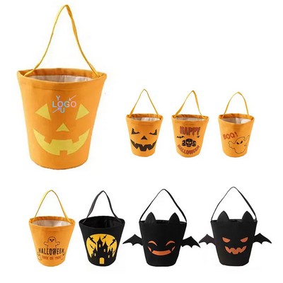 Spooky Candy Canvas Bucket